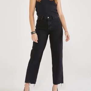 Ética Tyler Vintage Straight Crop Black Jeans Size 28